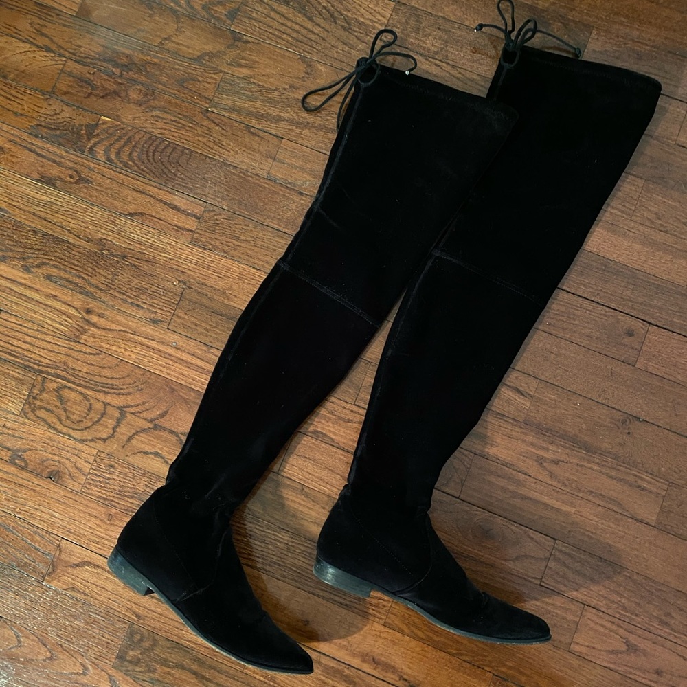 Stuart Weitzman Velvet Lowland Boots